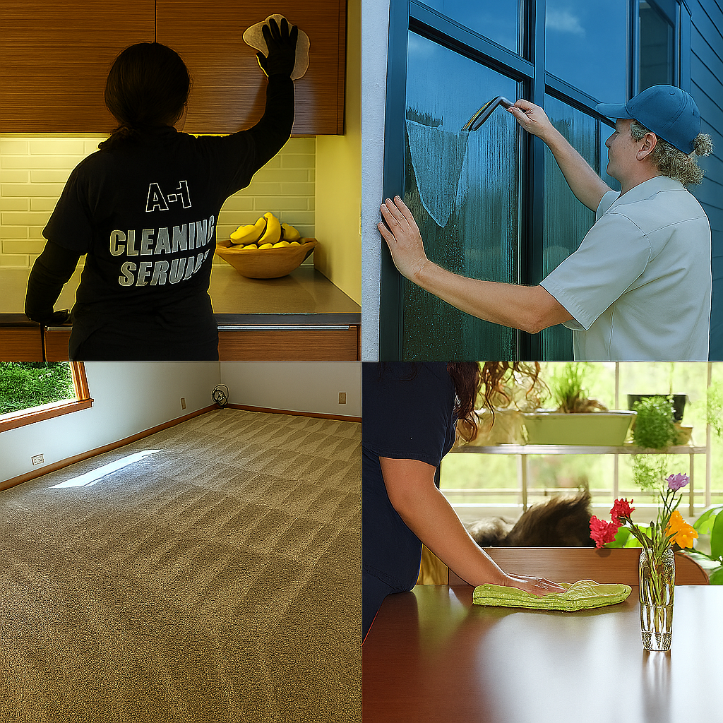 Residential cleaning services in Humboldt County including maid service, window washing, carpet cleaning, and home detailing by A‑1 Cleaning Service