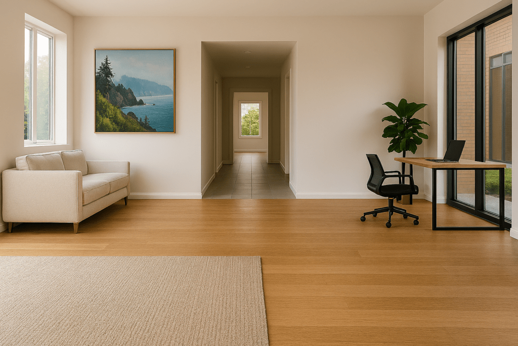 Clean modern interior representing commercial and residential spaces in Humboldt County