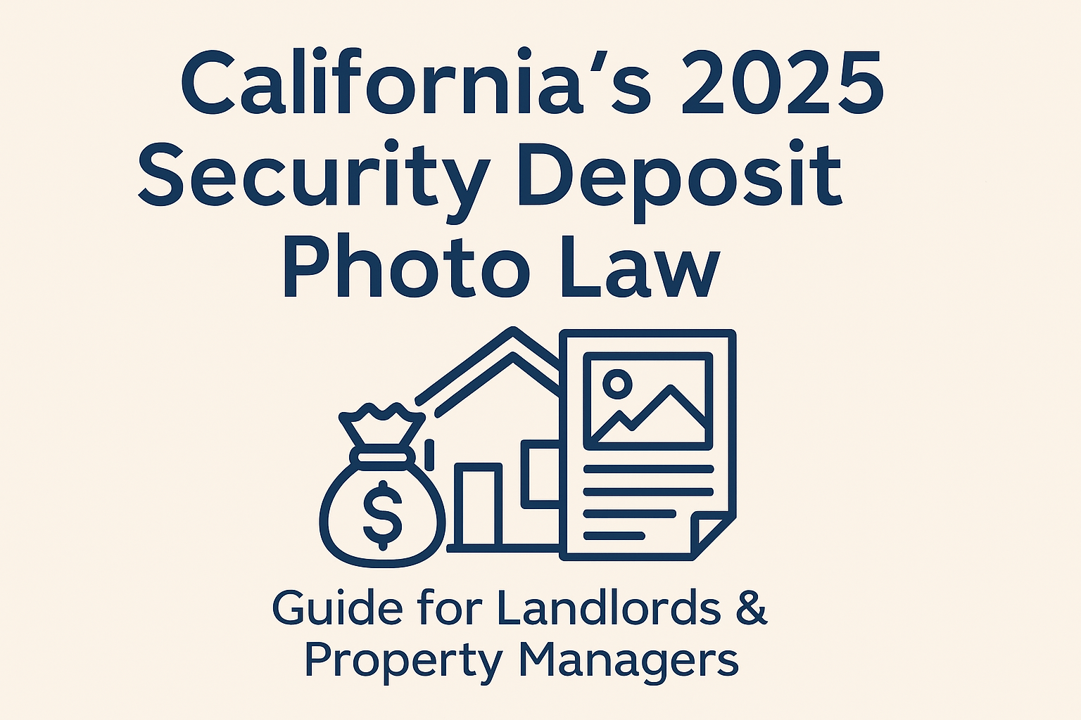 Graphic explaining California’s 2025 security deposit photo documentation law for landlords and property managers