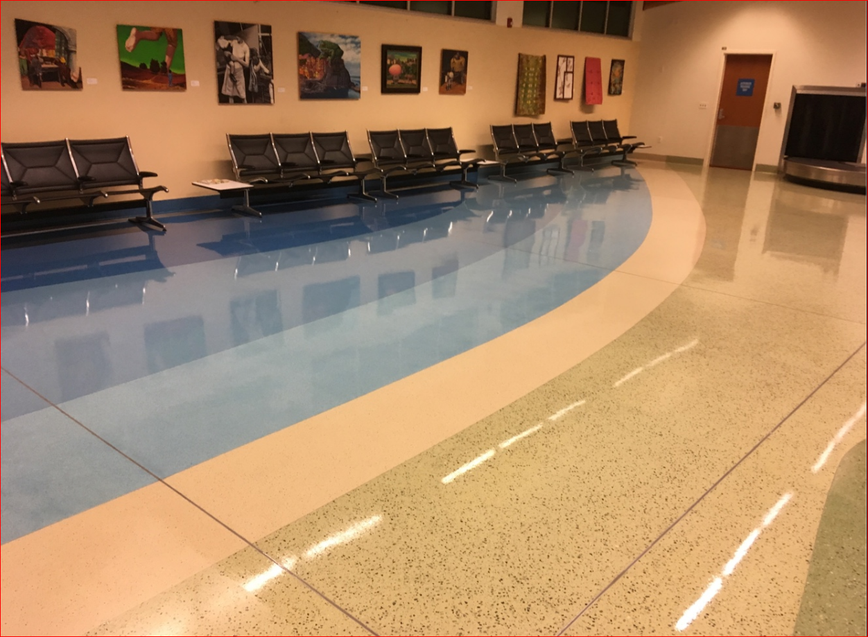 Commercial floor maintenance performed at a public facility in Humboldt County as part of ongoing janitorial service