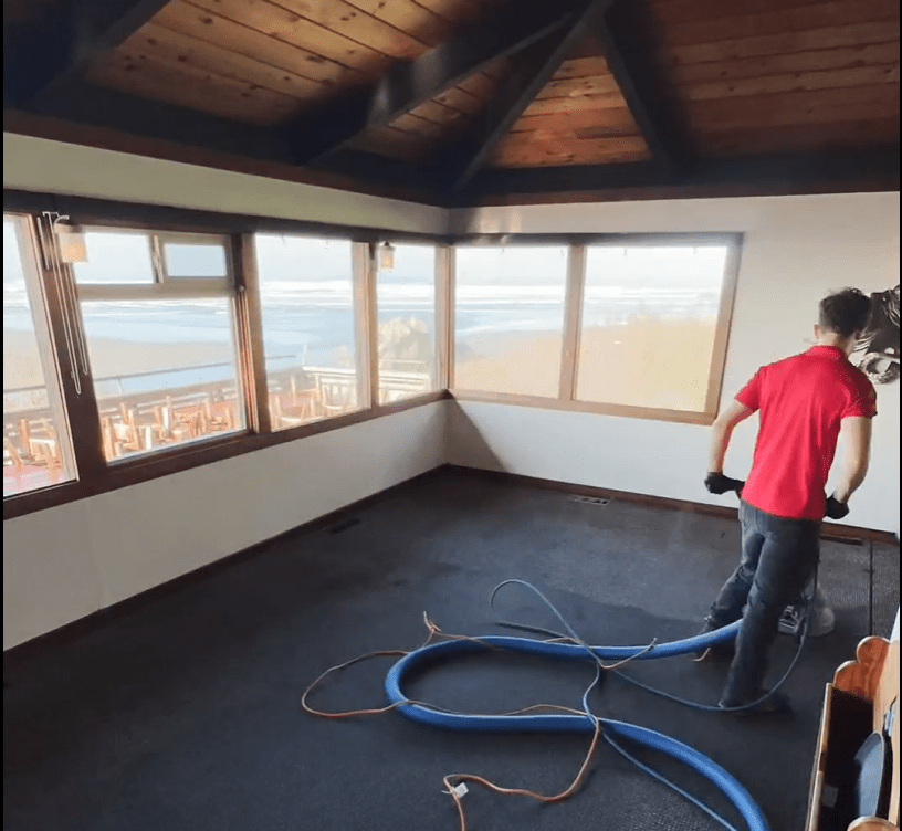 Commercial Carpet Cleaning at a Local Restaurant Favorite | Trinidad CA - A-1 Cleaning Service, LLC. Commercial carpet cleaning at a local restaurant favorite in Trinidad CA by A‑1 Cleaning Service using truck‑mounted steam cleaning with a Hoss Power Wand.