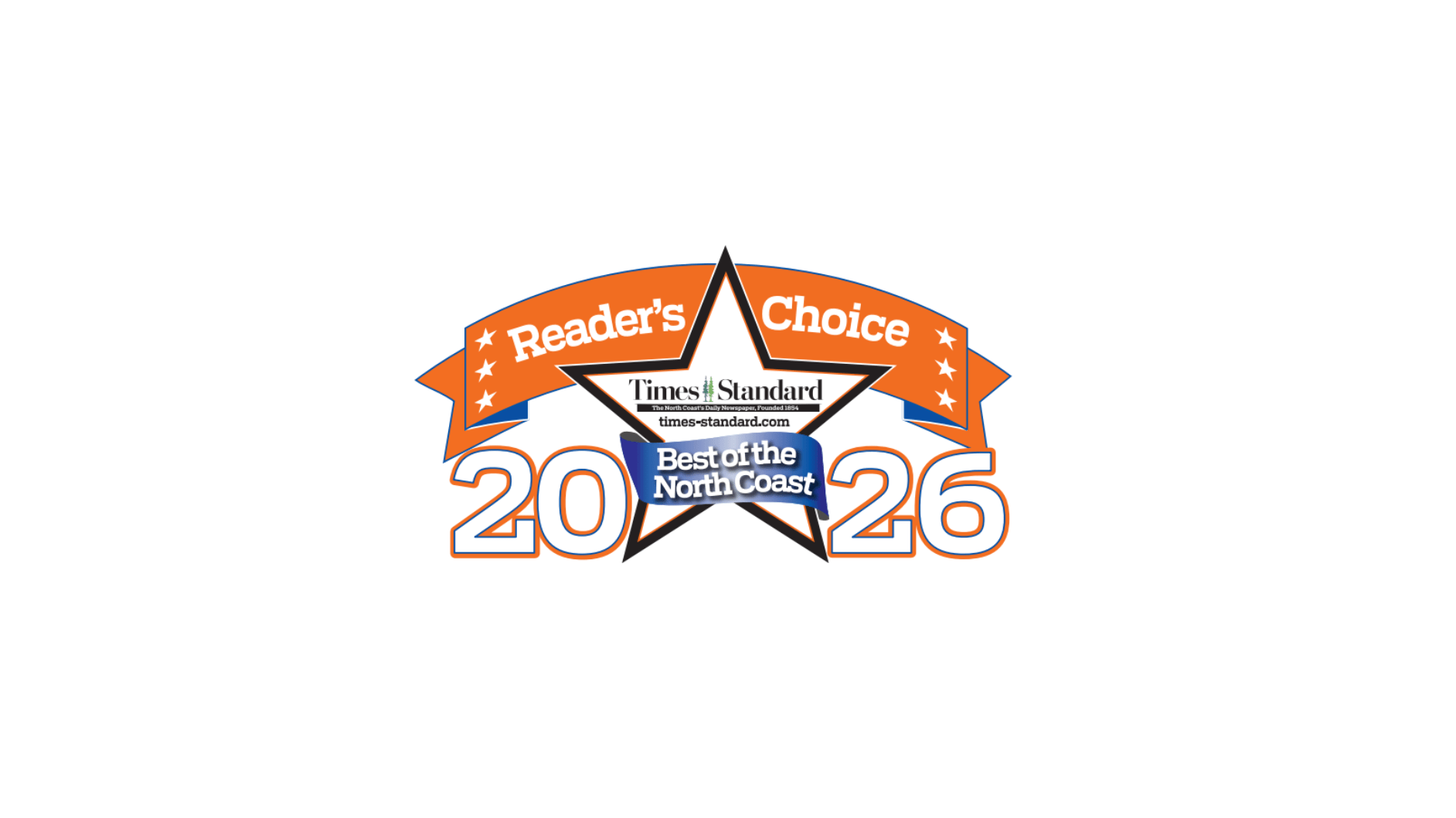 2026 Times-Standard Best of the North Coast Reader's Choice Award recognizing A-1 Cleaning Service as Humboldt County's Best Cleaning Company.
